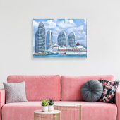 Sanya Hainan eilandhaven Canvas Afdruk (Insitu (Woonkamer))