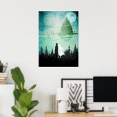 Sao Kirito en Asuna Minimalist Manga Poster (Thuiskantoor)