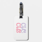 Sao Lao ✿ Lady Lao ✿ Laos/Laotiaanse taal Bagagelabel (Achterkant verticaal)