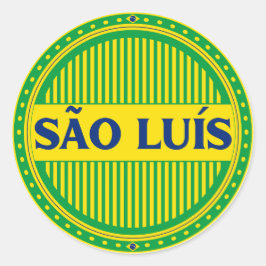 São Luís City Pride – Braziliaanse identiteit Ronde Sticker
