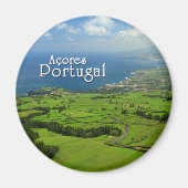 Sao Miguel groen landschap Magneet (Voorkant)