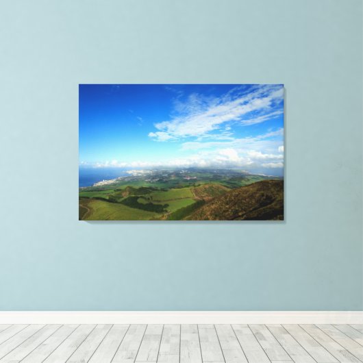 Sao Miguel Island Azoren Canvas Afdruk (Insitu (Houten vloer))