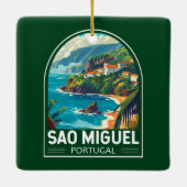 Sao Miguel Island Portugal Reiskunst Keramisch Ornament (Achterkant)