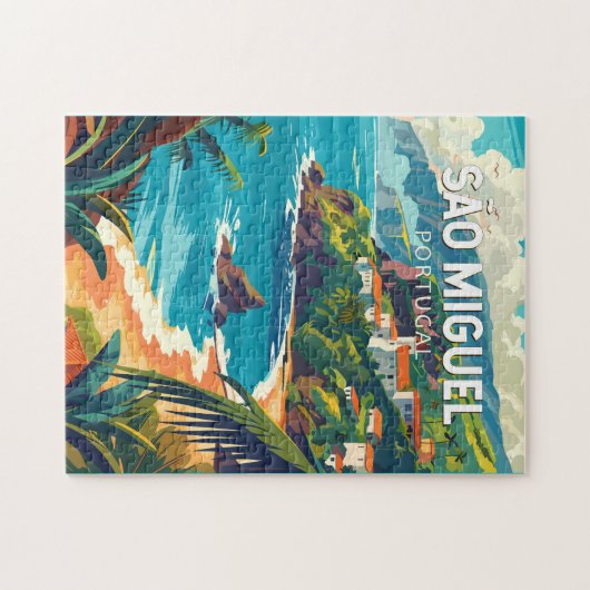 Sao Miguel Island Portugal Reiskunst Legpuzzel (Horizontaal)