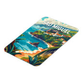 Sao Miguel Island Portugal Reiskunst Magneet (Linkerzijde)