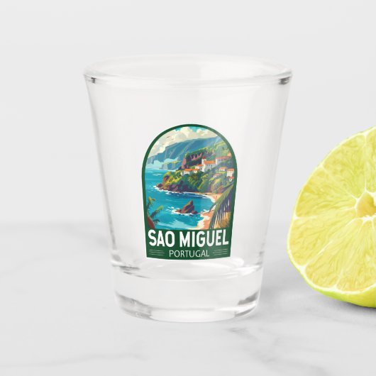 Sao Miguel Island Portugal Reiskunst Shot Glas (Voorkant)