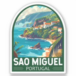 Sao Miguel Island Portugal Reiskunst Sticker