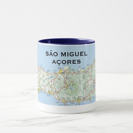Sao Miguel* Map Coffee Mok (Midden)