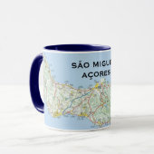 Sao Miguel* Map Coffee Mok (Voorkant links)