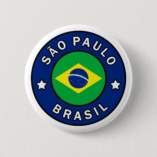 São Paulo Brasil Ronde Button 5,7 Cm (Voorkant)