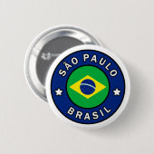 São Paulo Brasil Ronde Button 5,7 Cm (Voorkant /achterkant)