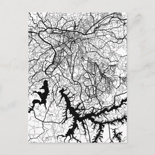 São Paulo Brazil Map Briefkaart (Voorkant)