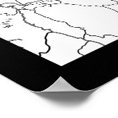 São Paulo Brazil Map Poster (Hoek)
