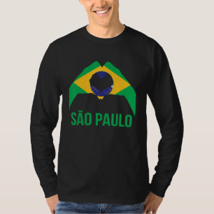 São Paulo Braziliaanse Stad Liefde Brazilië Vlag T-shirt