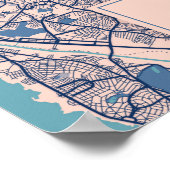 Sao Paulo - Brazilië Breezy City Map Poster (Hoek)