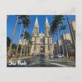 São Paulo, Brazilië, Kathedraal Briefkaart