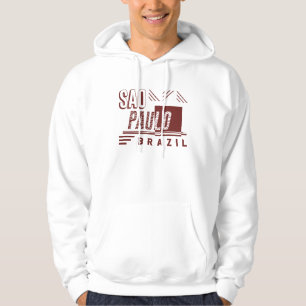 Sao Paulo Brazilië Modern Urbane Typografie Ontwer Hoodie