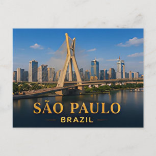 ✈️ São Paulo Brazilië Reis Cadeau 🌆 Briefkaart