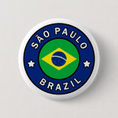 São Paulo Brazilië Ronde Button 5,7 Cm (Voorkant)