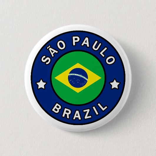 São Paulo Brazilië Ronde Button 5,7 Cm (Voorkant)