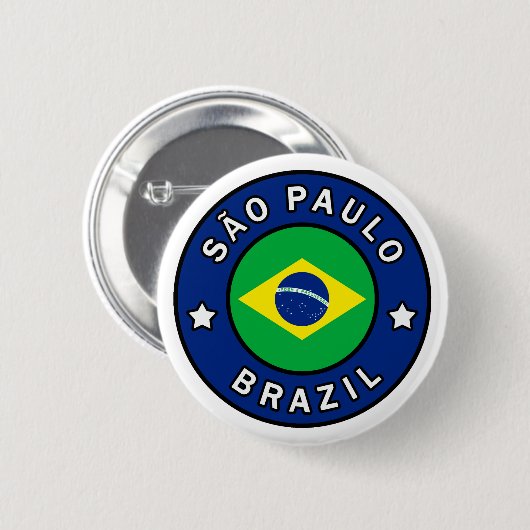 São Paulo Brazilië Ronde Button 5,7 Cm (Voorkant /achterkant)