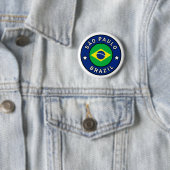 São Paulo Brazilië Ronde Button 5,7 Cm (In situ)