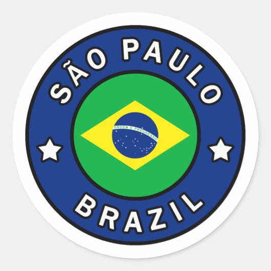 São Paulo Brazilië Ronde Sticker (Voorkant)