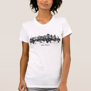 Sao Paulo Brazilië Skyline BW T-shirt
