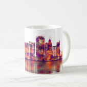 Sao Paulo Brazilië Skyline Koffiemok (Voorkant rechts)