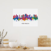São Paulo Brazilië Skyline Poster (Keuken)