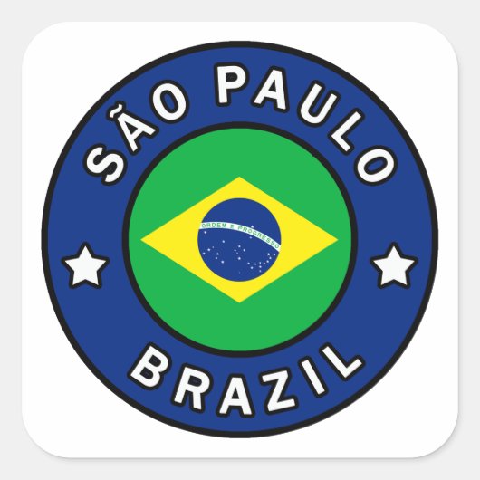 São Paulo Brazilië Vierkante Sticker (Voorkant)