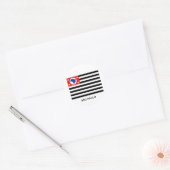São Paulo, Brazilië Wuiven vlag Ronde Sticker (Envelop)
