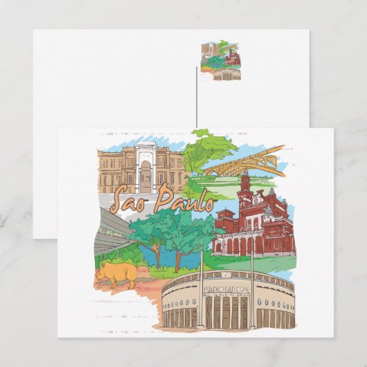 Sao Paulo Briefkaart (Voorkant / Achterkant)