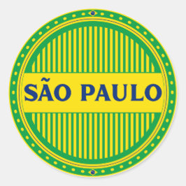 São Paulo City Pride – Braziliaanse identiteit Ronde Sticker