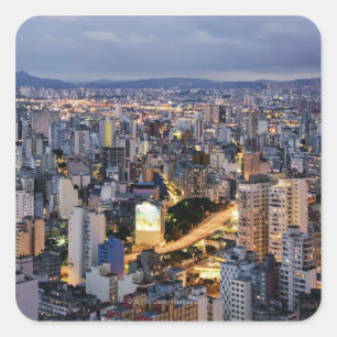 Sao Paulo Cityscape 2 Vierkante Sticker