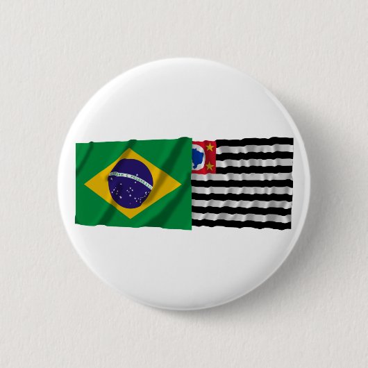 São Paulo en para Waving Flags Ronde Button 5,7 Cm (Voorkant)