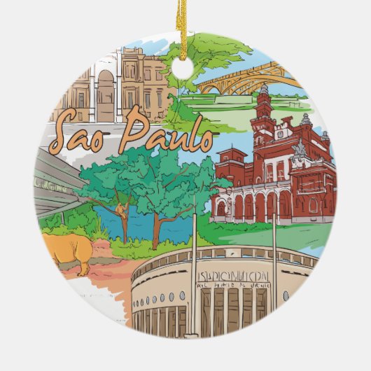 Sao Paulo Keramisch Ornament (Achterkant)