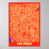 Sao Paulo - paradepaardje Retro Poster (Voorkant)