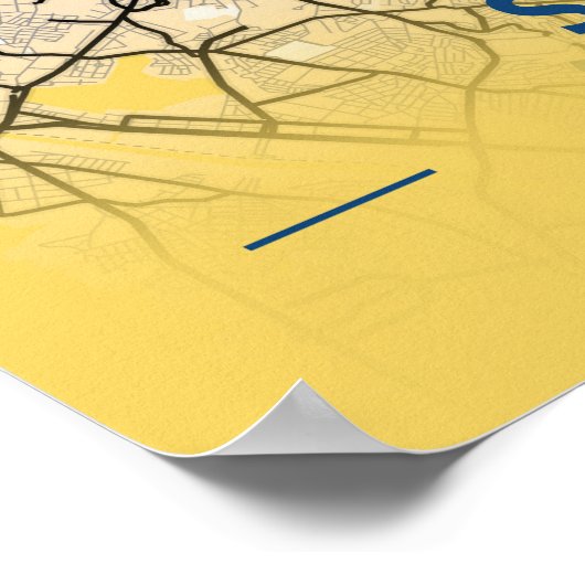 Sao Paulo - parkstadskaart Poster (Hoek)