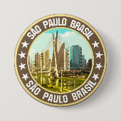 São Paulo Ronde Button 7,6 Cm (Voorkant)