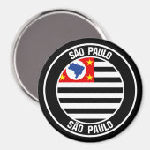 São Paulo Round Emblem Magneet (Voorkant / Achterkant)