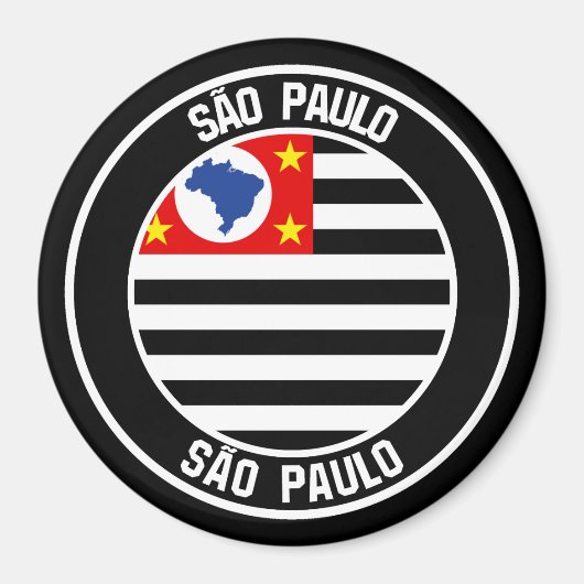 São Paulo Round Emblem Magneet (Voorkant)
