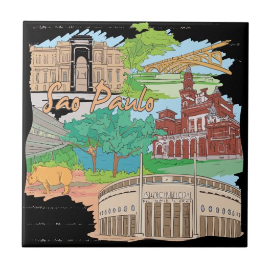 Sao Paulo Tegeltje (Voorkant)