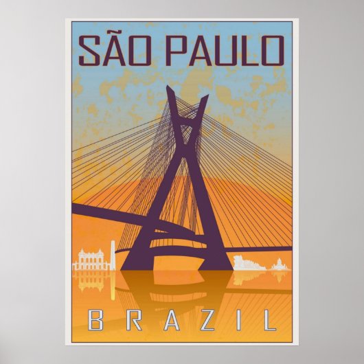 Sao Paulo Vintage Poster (Voorkant)