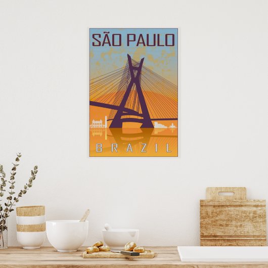 Sao Paulo Vintage Poster (Keuken)