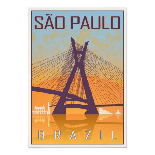 Sao Paulo vintage poster (Voorkant)