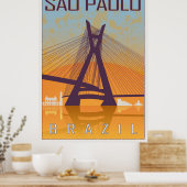 Sao Paulo vintage poster (Keuken)