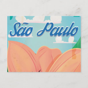 São Paulo Vintage Reisposter Briefkaart