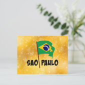 Sao Paulo, vlag van Brazilië Briefkaart (Staand voorkant)