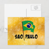 Sao Paulo, vlag van Brazilië Briefkaart (Voorkant / Achterkant)